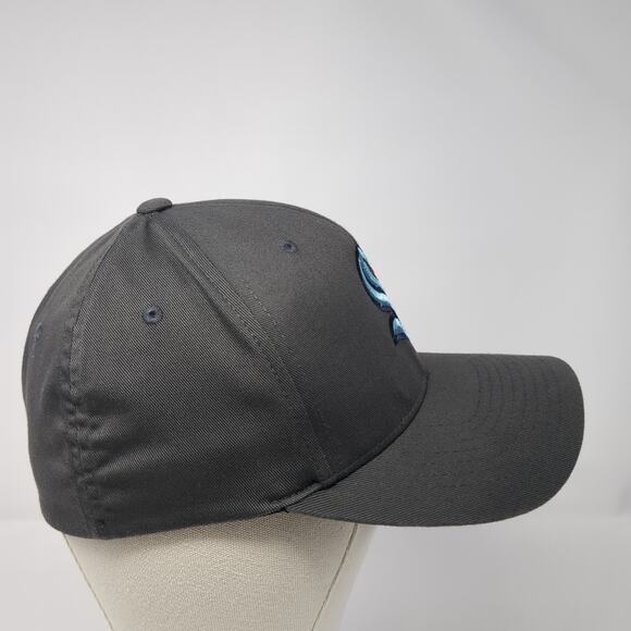 Seattle Kraken Fitted Baseball Cap Gray One Size Lightweight Embroidered Flexfit - Picture 4 of 7
